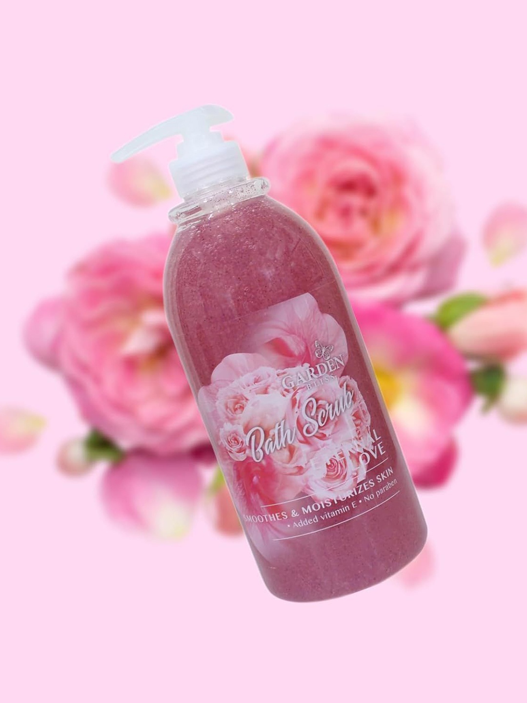 

Garden Bliss Eternal Love Vitamin E Bath Scrub For Moisturizing - 400 ml, Pink