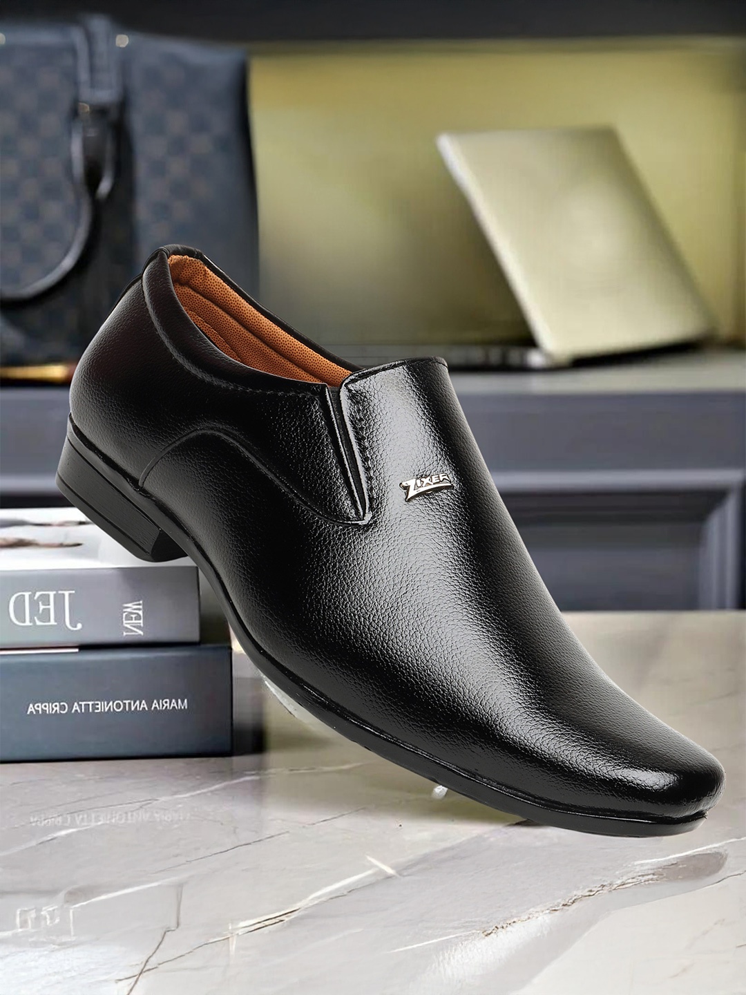 

Zixer Men Formal Slip-Ons, Black