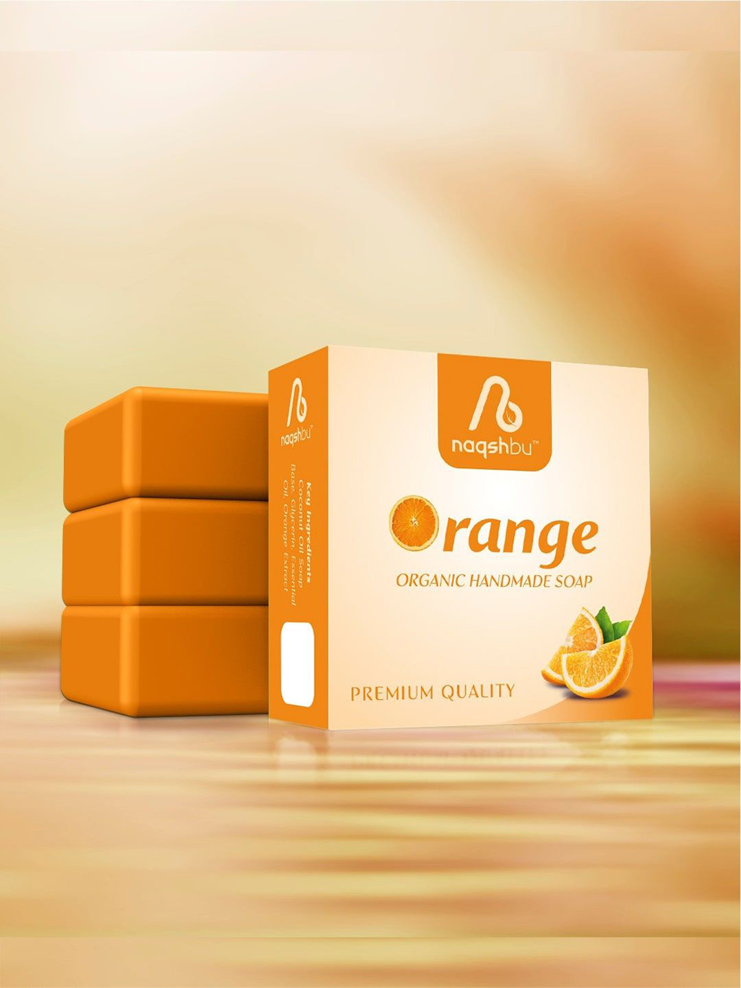 

Naqshbu Orange Premium Quality Organic Soap For Deep Nourishment- 100 g