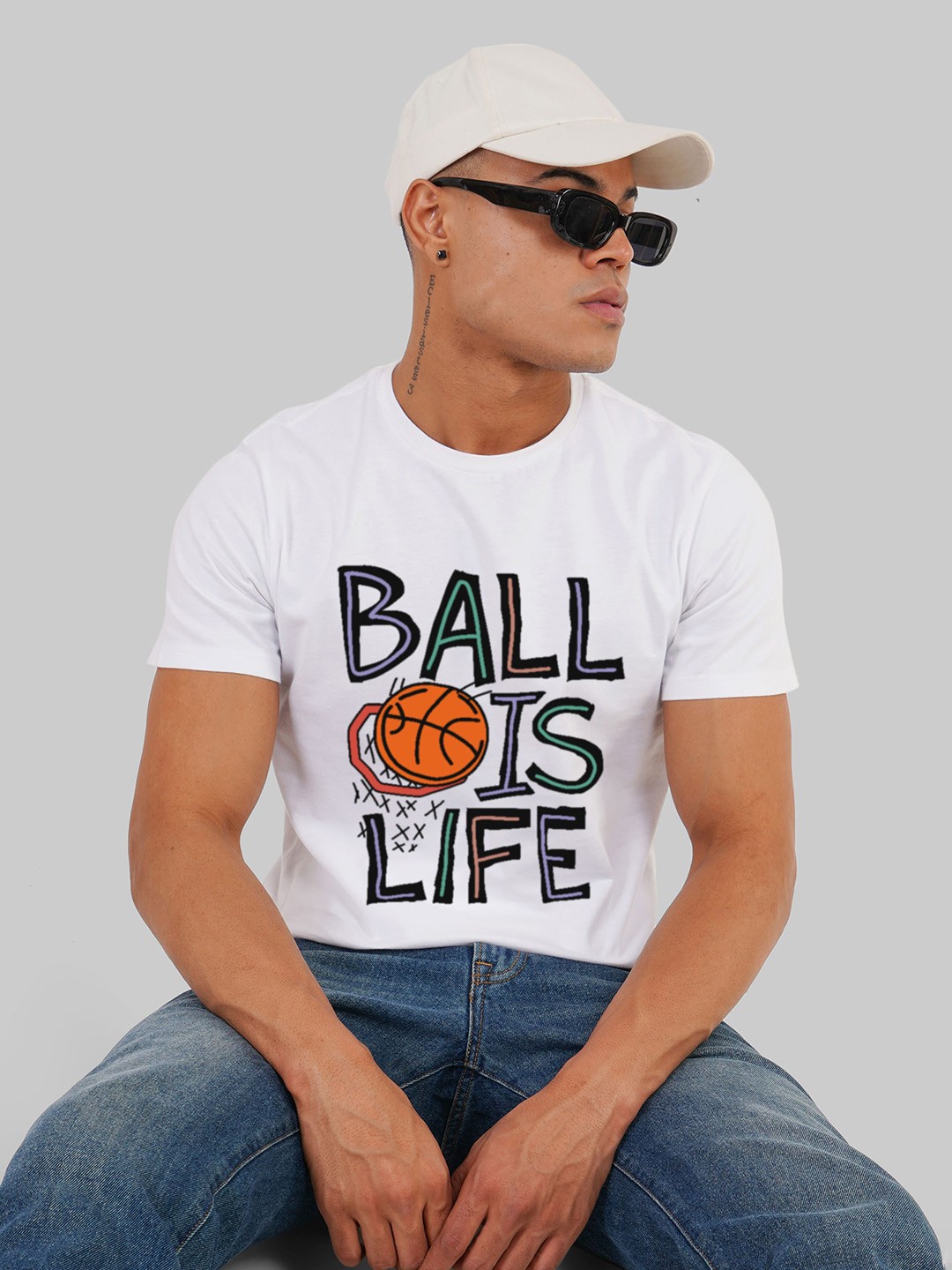 

Underrated Club Men Typography Printed Bio Finish Applique T-shirt, White