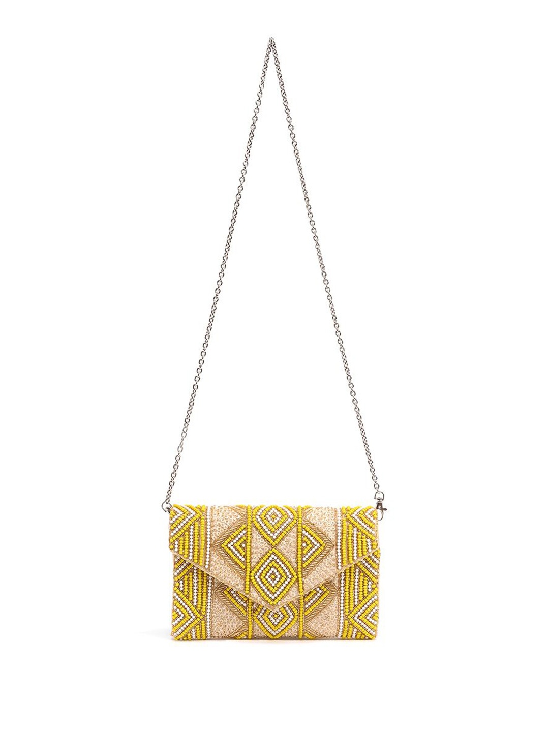 

Anouk Embellished Box Clutch, Yellow