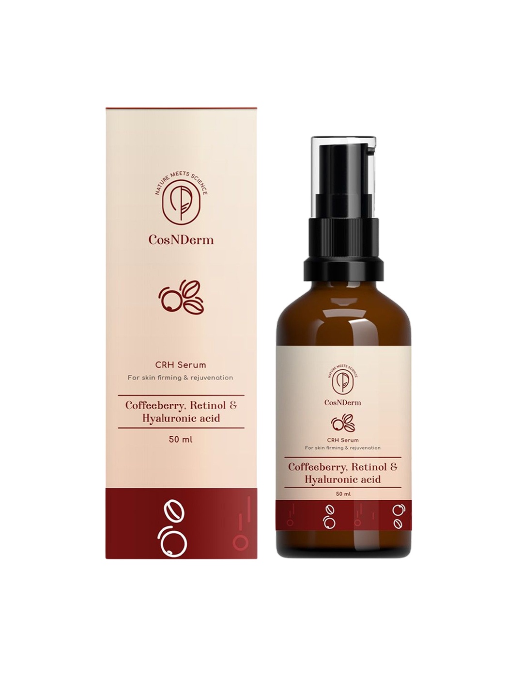 

Cosnderm CRH Coffeeberry, Hyaluronic & Retinol Face Serum For Pore Care- 50 ml, Cream