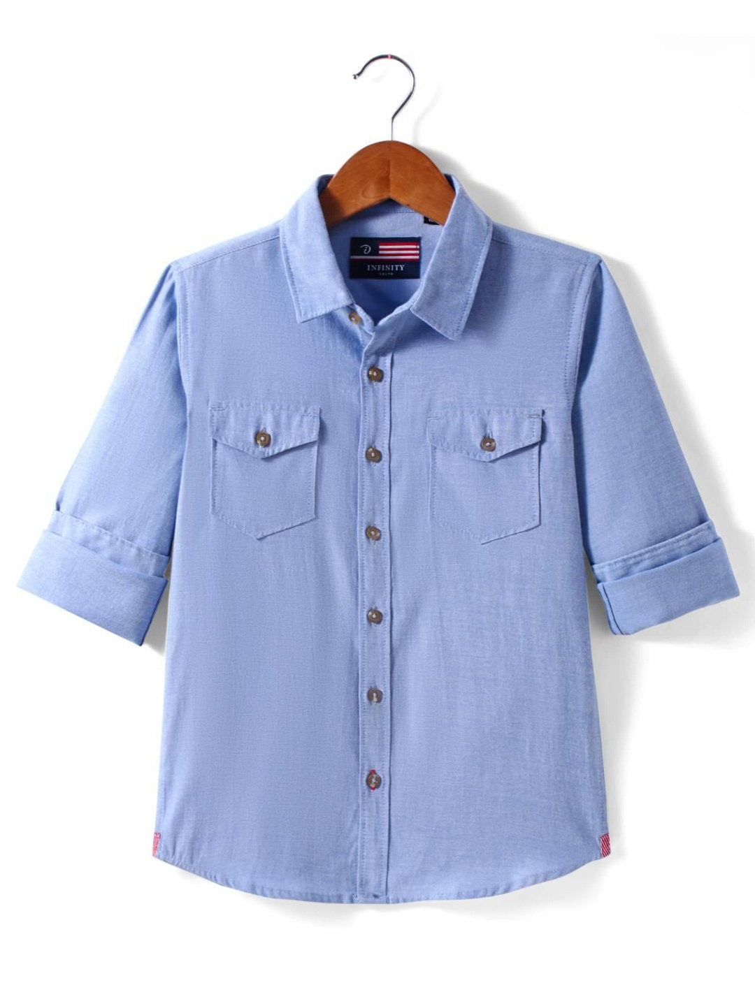 

Infinity Boys Opaque Casual Shirt, Blue