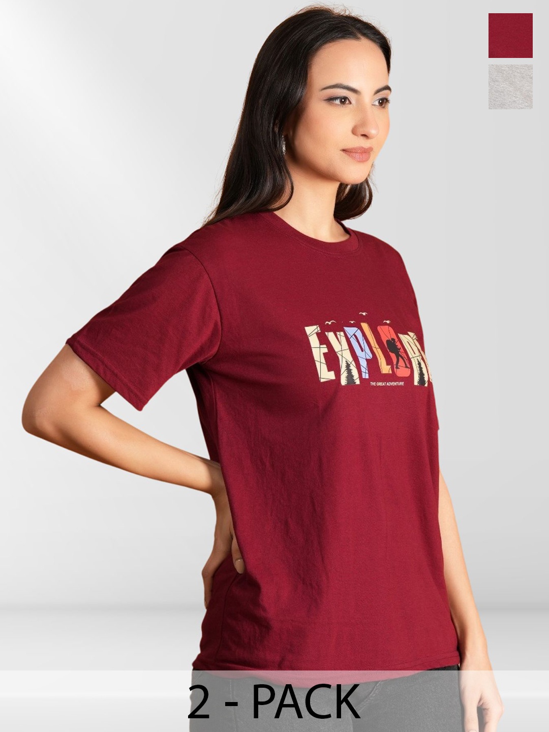 

Metronaut Women Typography 2 Printed Applique T-shirt, Multi