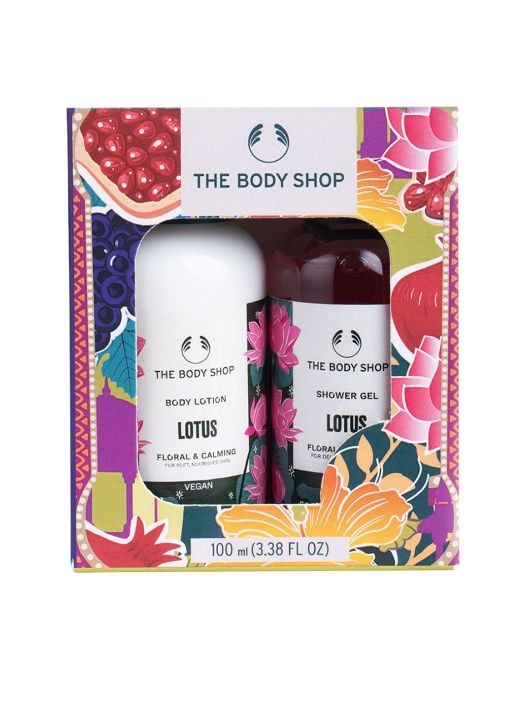 

The Body Shop Set Of 2 Lotus Hydrating Shower Gel & Body Lotion Gift Set - 50 ml Each, White