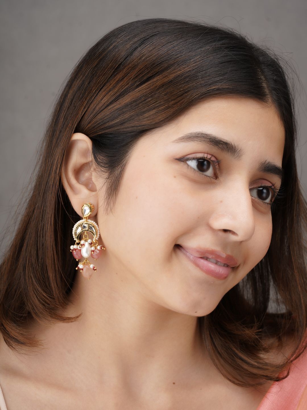 

AARSEE OFFICIAL Anti-Tarnish Chand Drop Earrings, Gold