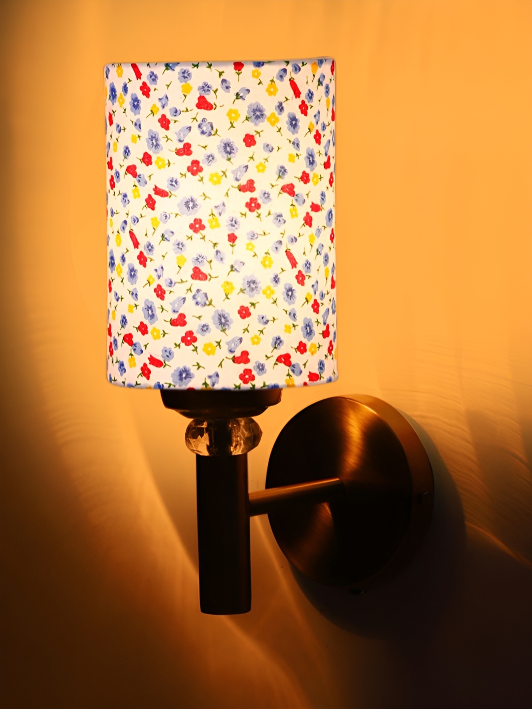 

Devansh Antique Wall Lamp With Cotton Shade, Gold