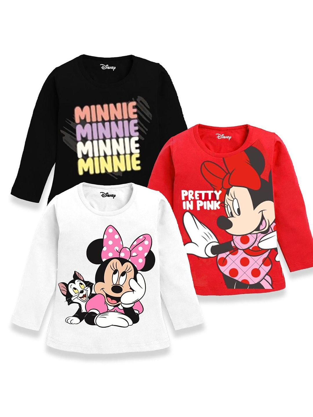 

Disney By Miss and Chief Girls 3 Minnie Mouse Printed T-shirt, Multi
