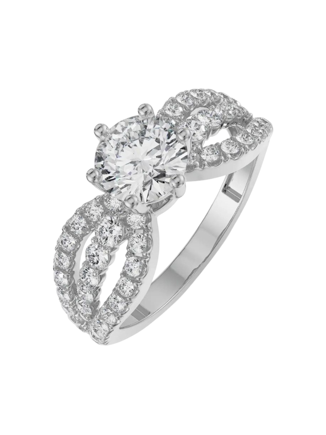 

Emori Queen Solitaire Diamond Ring, White