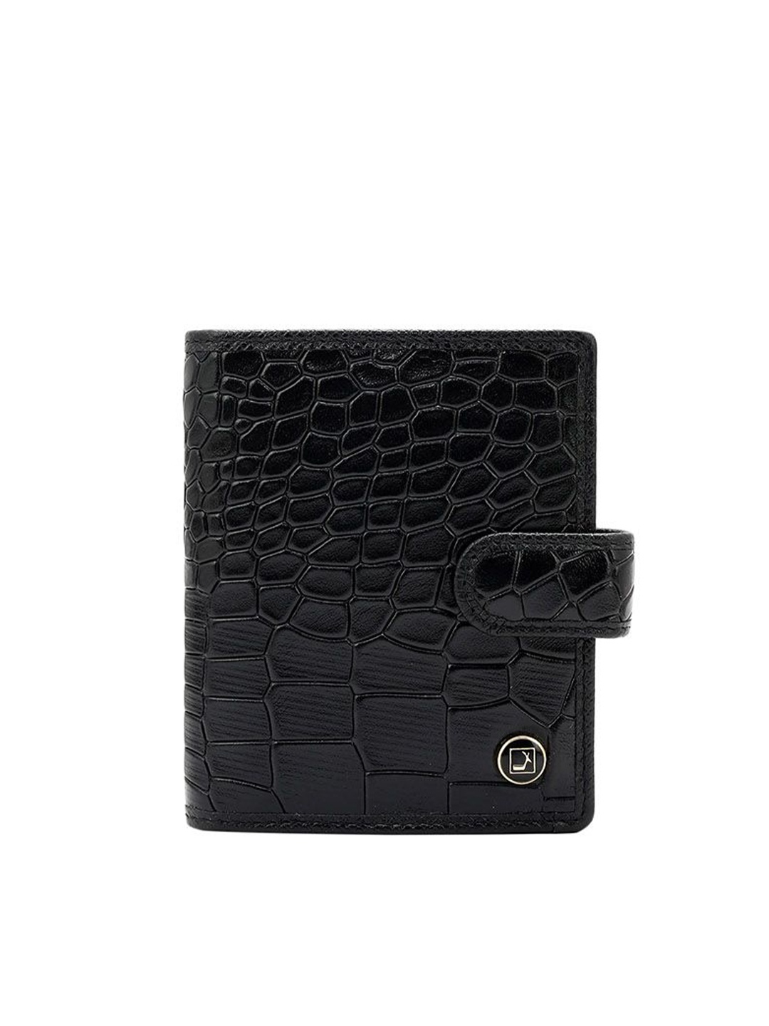 

Da Milano Men Textured Leather Card Holder, Black