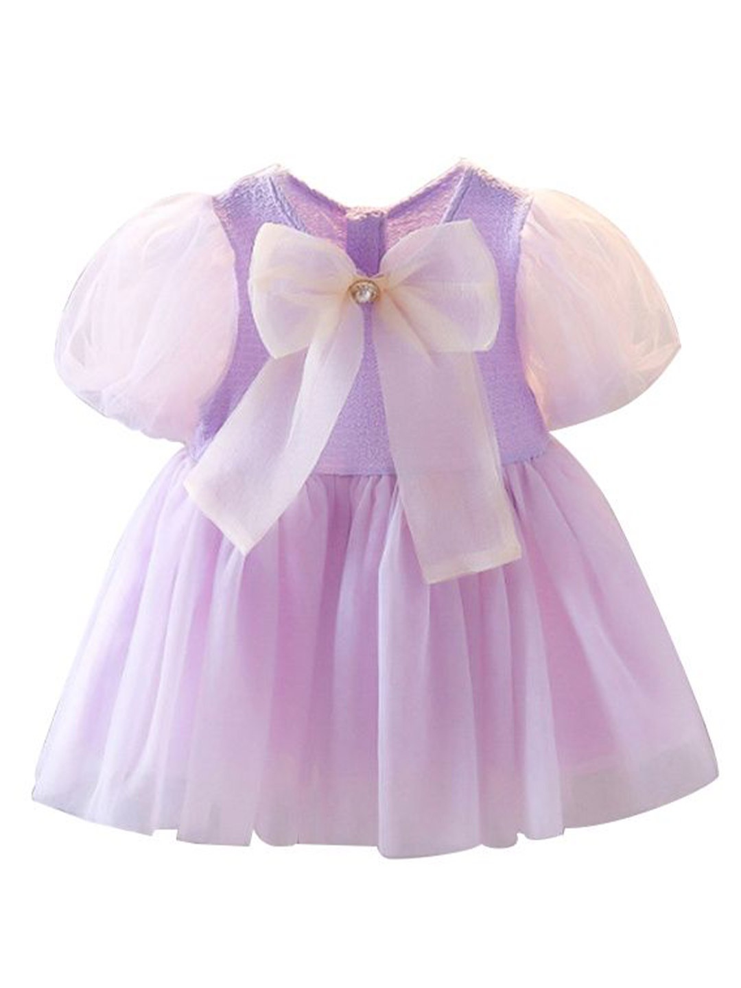 

StyleCast x Revolte Girls Fit and Flare Dress With Bow, Purple