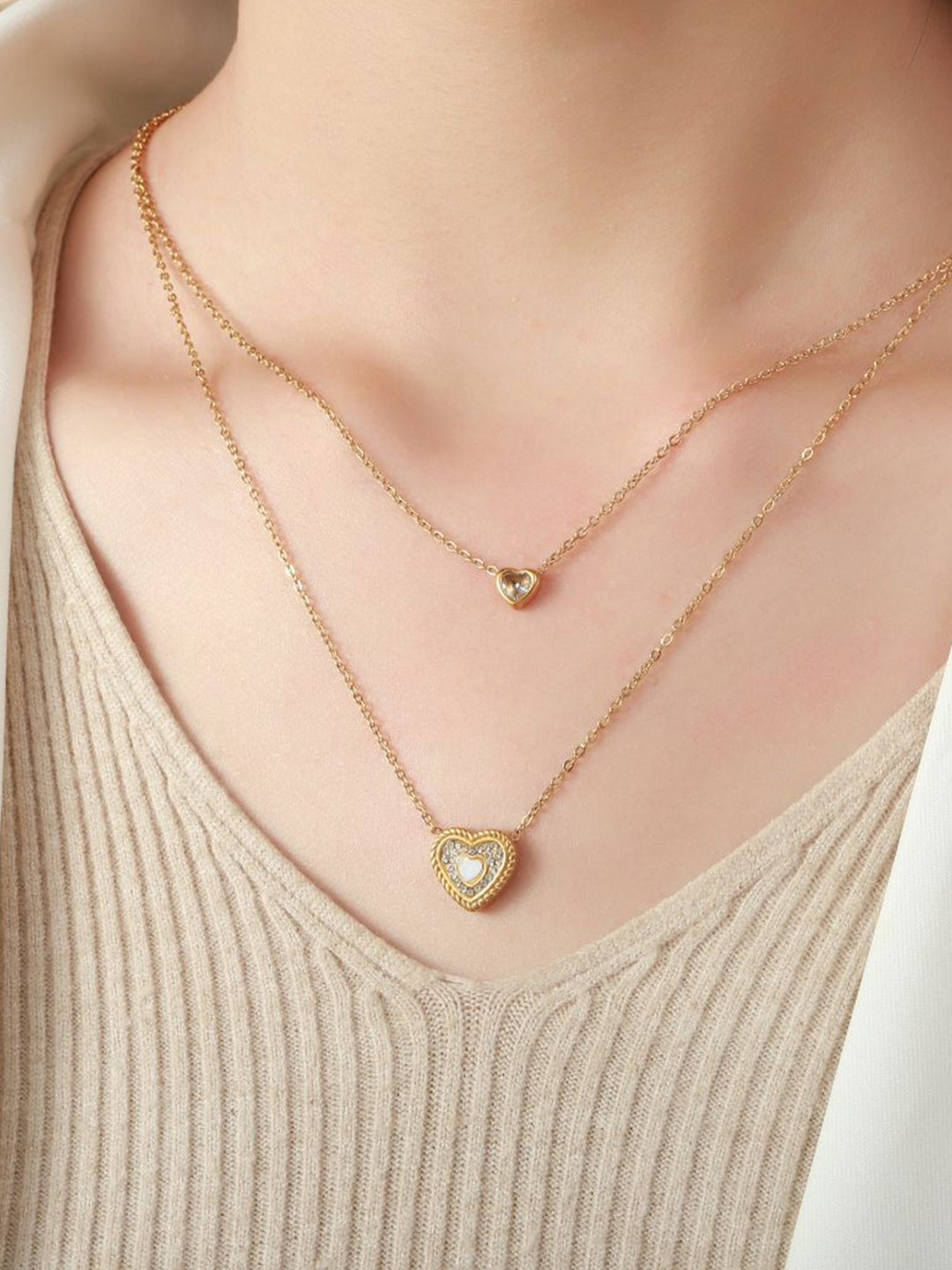 

SALTY Echo of Heart Necklace, Gold