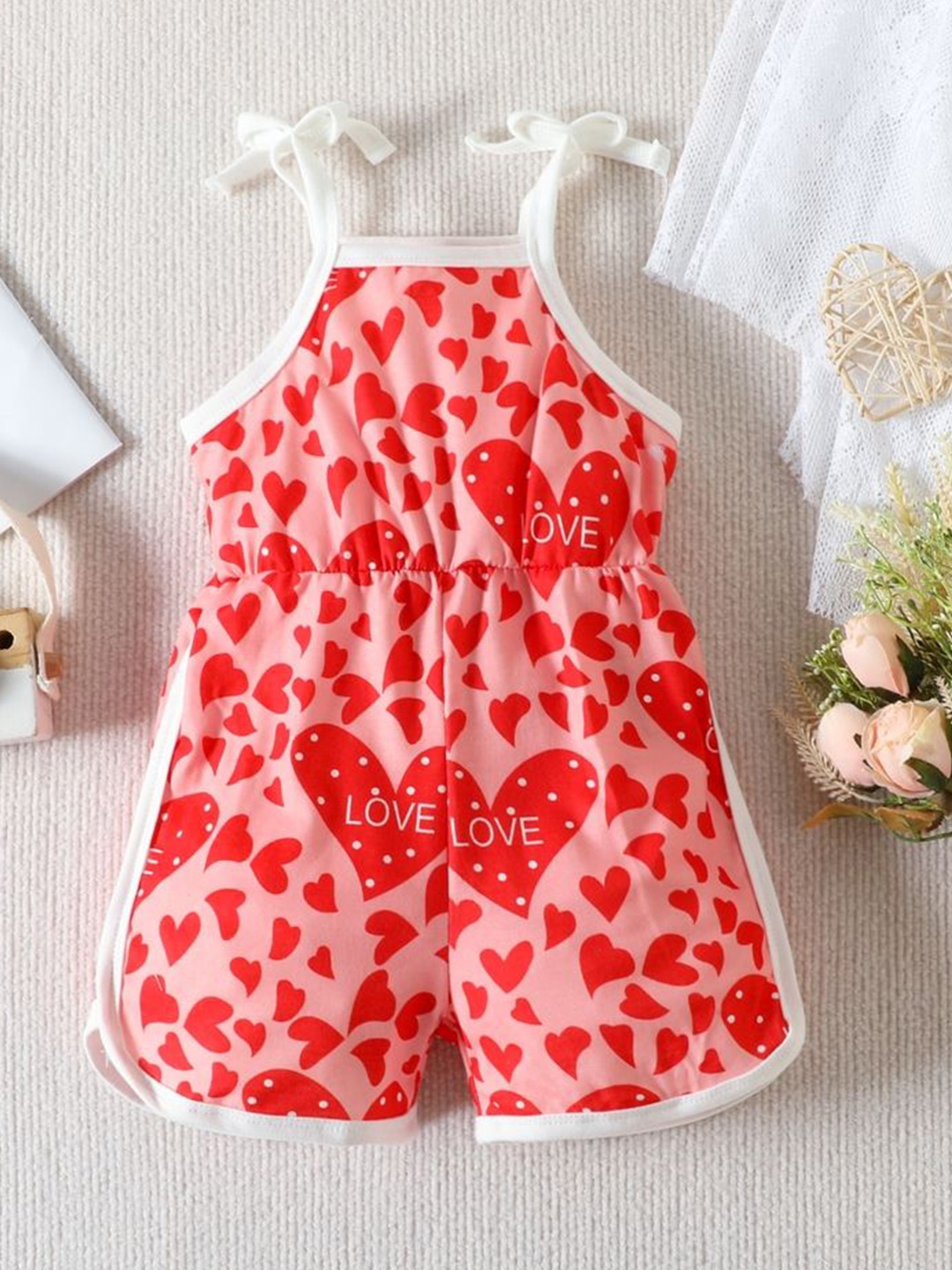 

LULU & SKY Girls Printed Jumpsuit, Rose