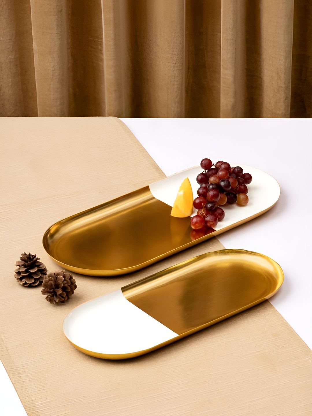 

The Pitara Project Gold-Toned 2024 Metal Serving Tray
