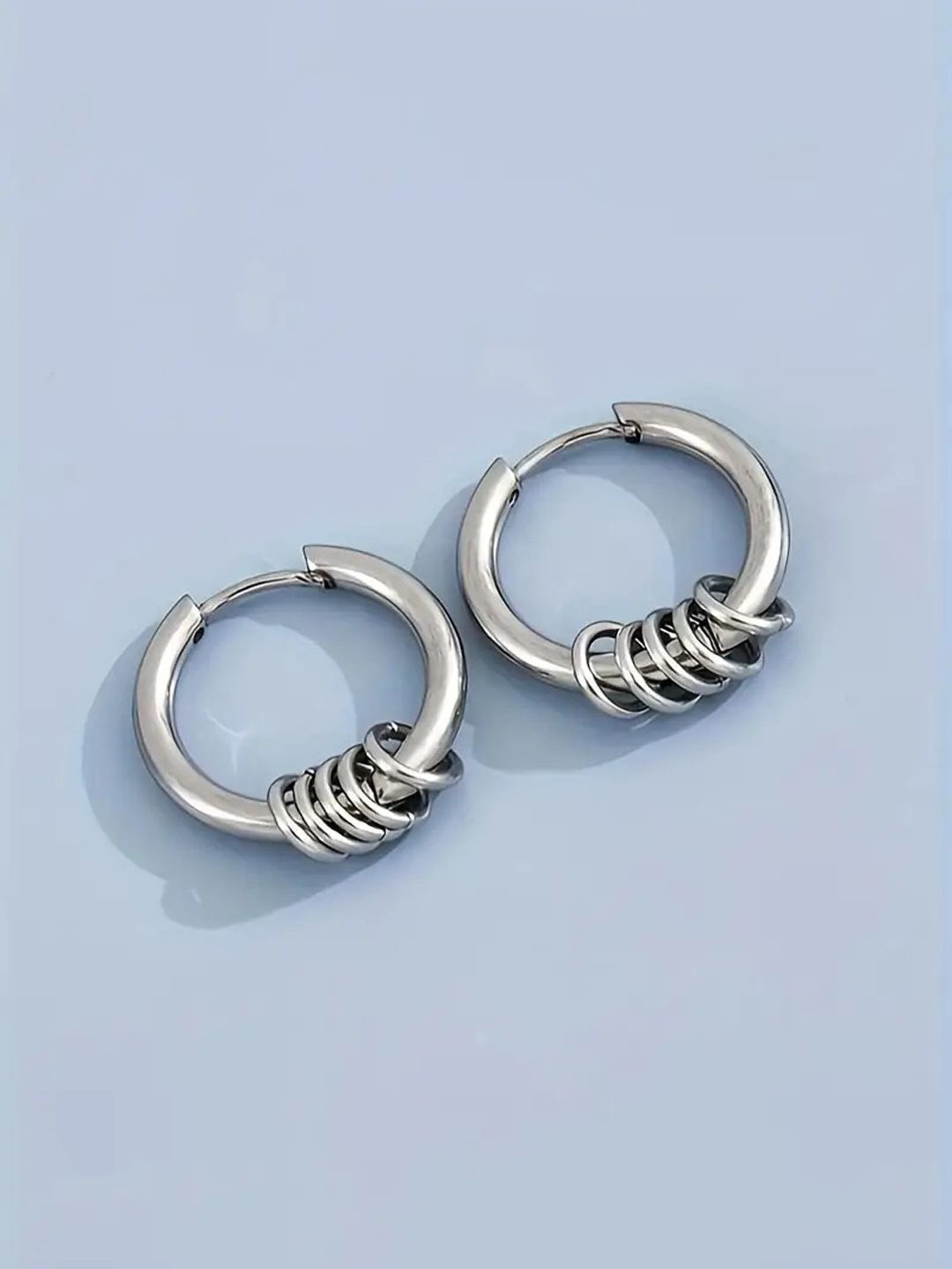 

KRENOZ Classic Hoop Earrings, Silver