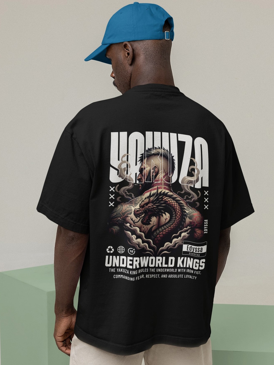 

Edyssa Men Printed T-shirt, Black