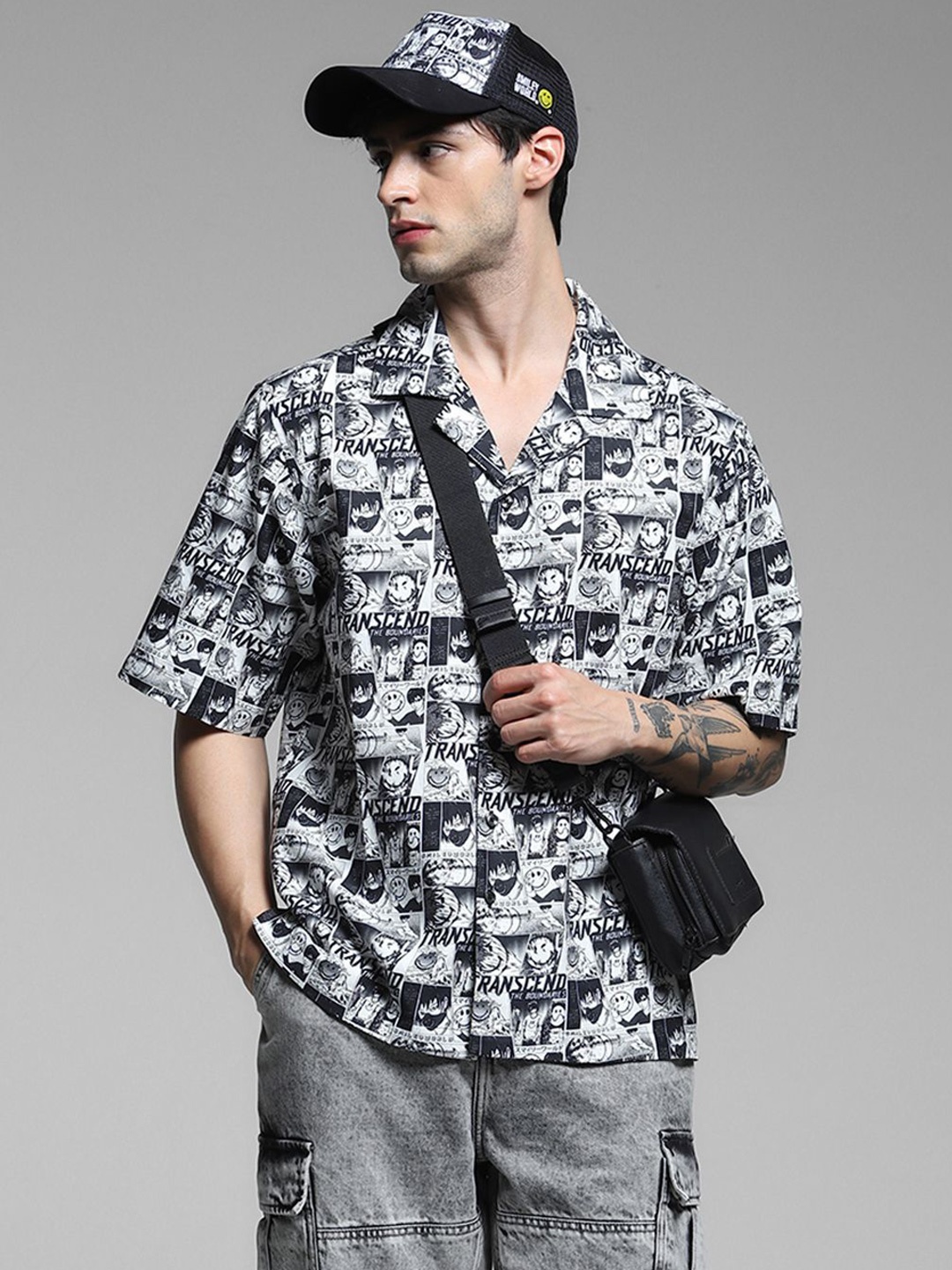 

Jack & Jones Men Opaque Printed Casual Shirt, Black