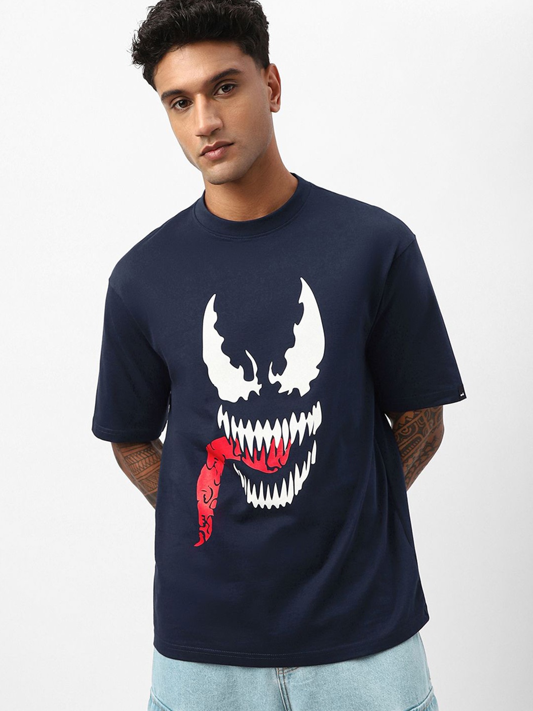 

Bewakoof Men Printed T-shirt, Blue