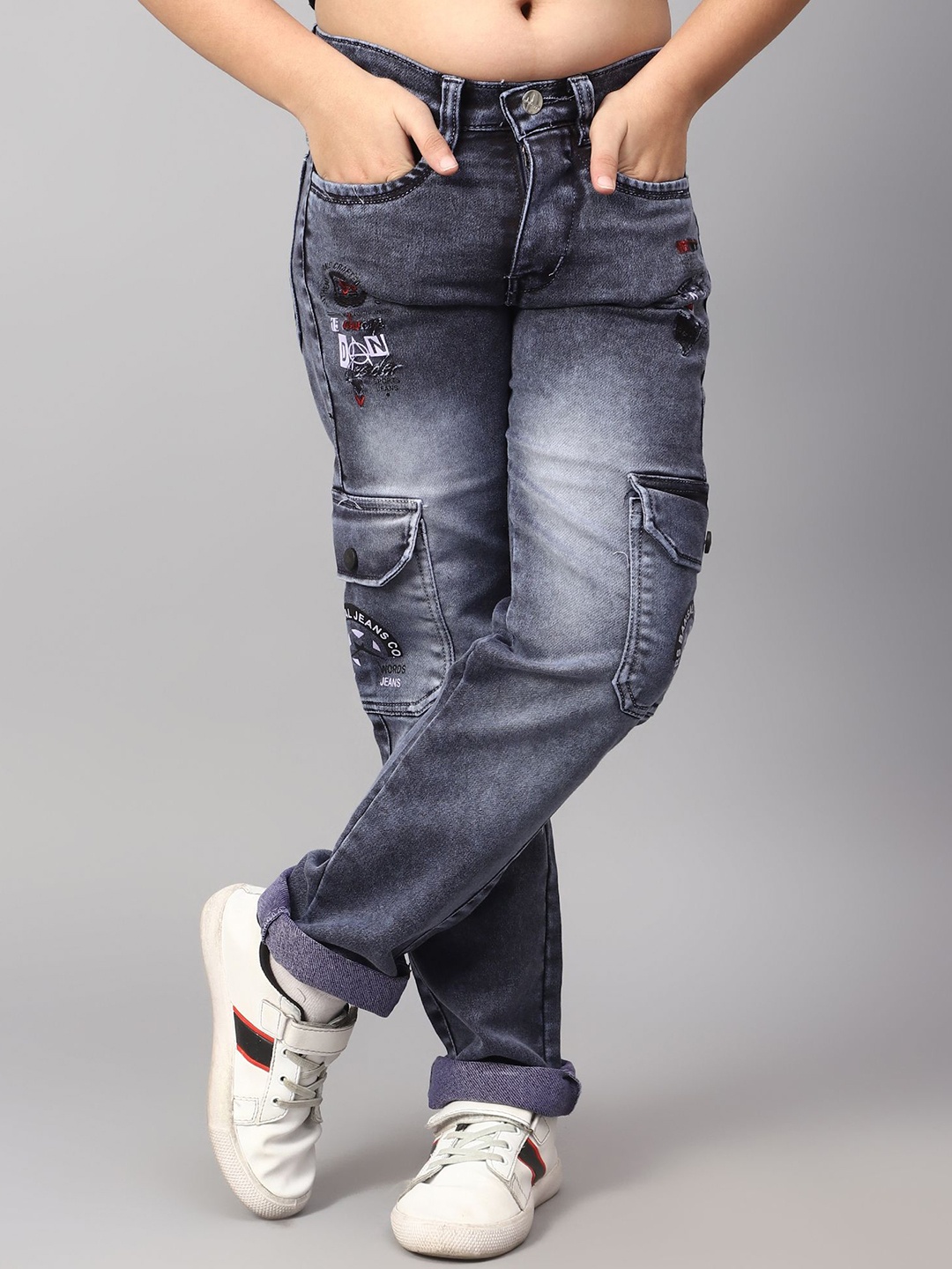 

Killer Boys Mildly Distressed Heavy Fade Jeans, Navy blue