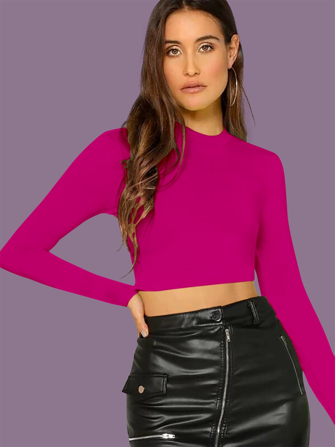 

Dream Beauty Fashion Women Fitted Crop Top, Pink