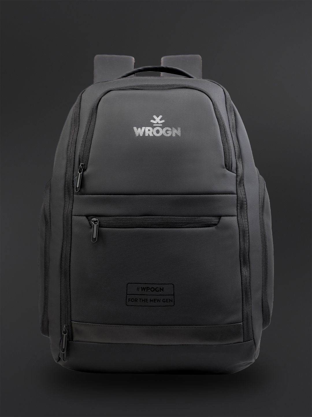 

WROGN Ergonomic Padded Shoulder Strap Backpack, Black