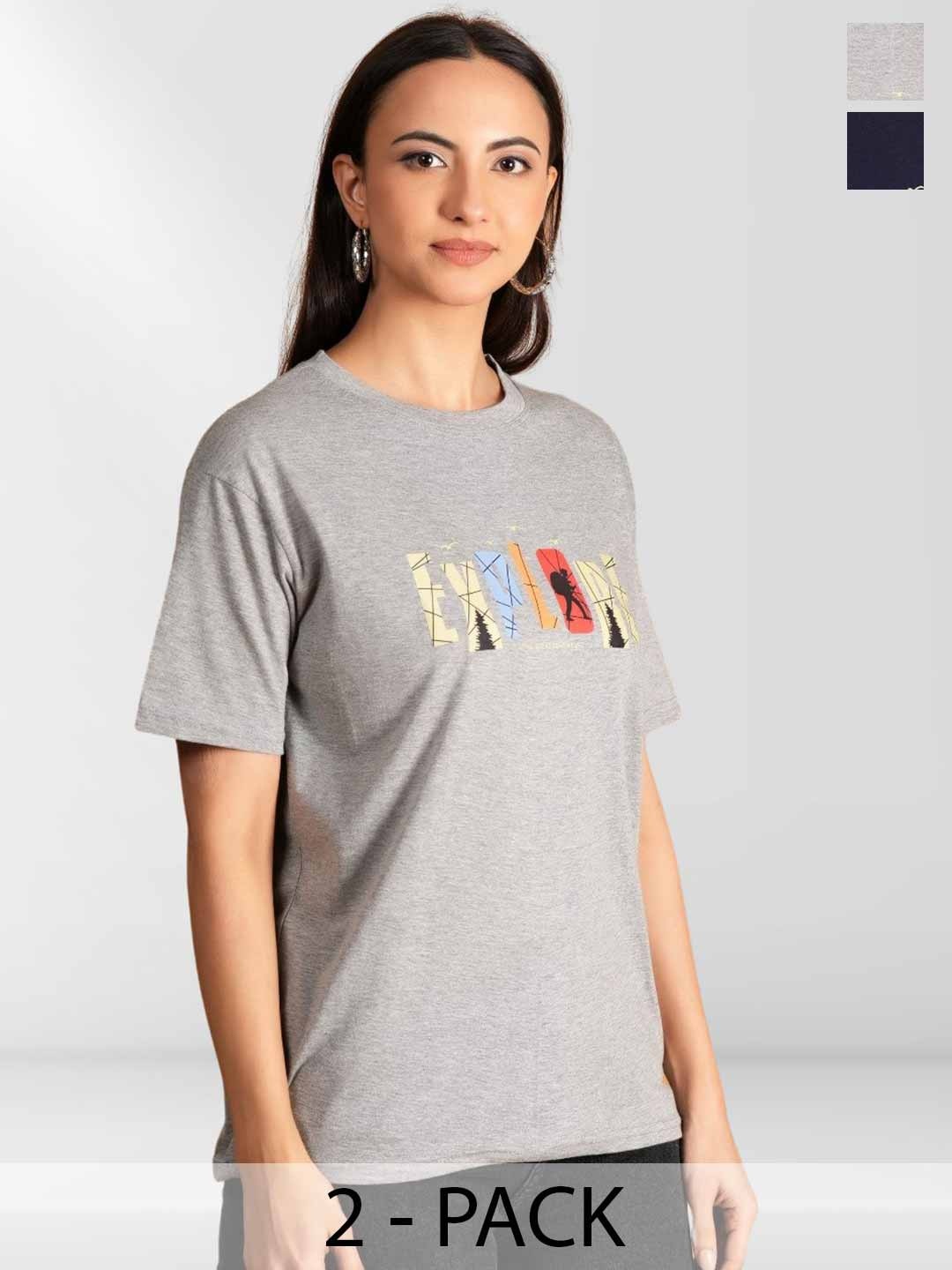 

Metronaut Women Typography 2 Printed Applique T-shirt, Multi