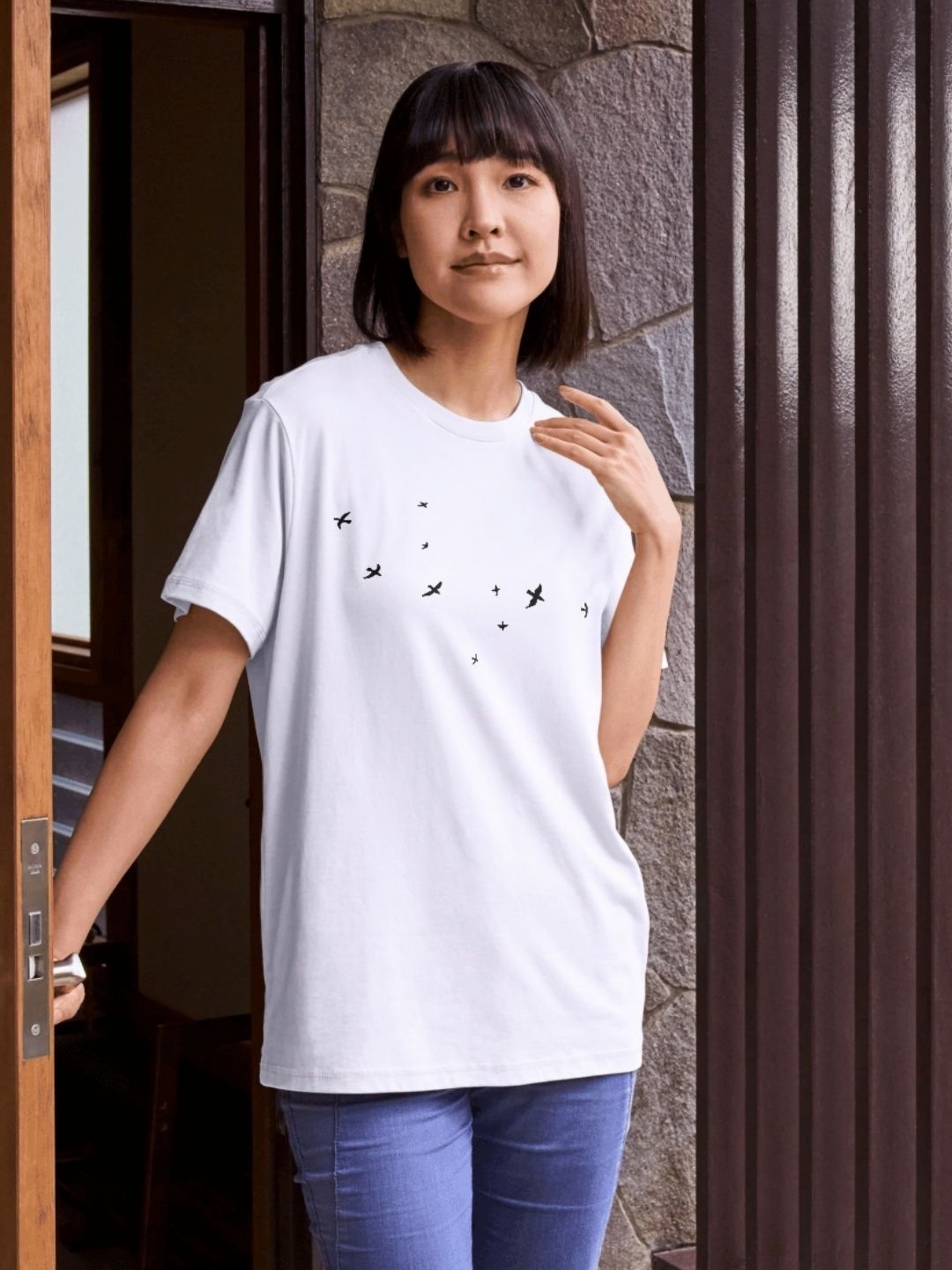 

StyleCast Women Pure Cotton Applique T-shirt, White