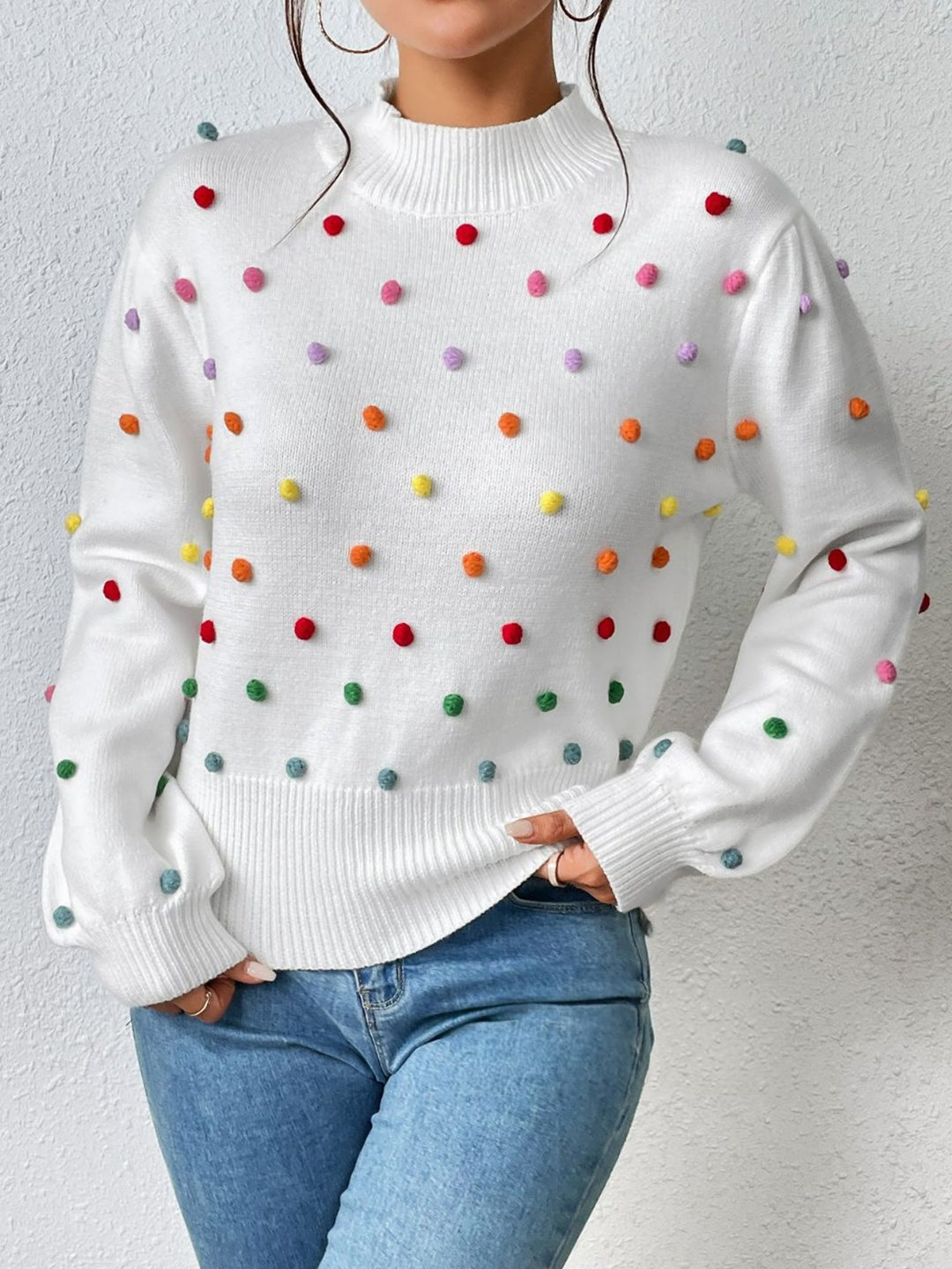 

Oh Rare Women Quirky Pullover, White