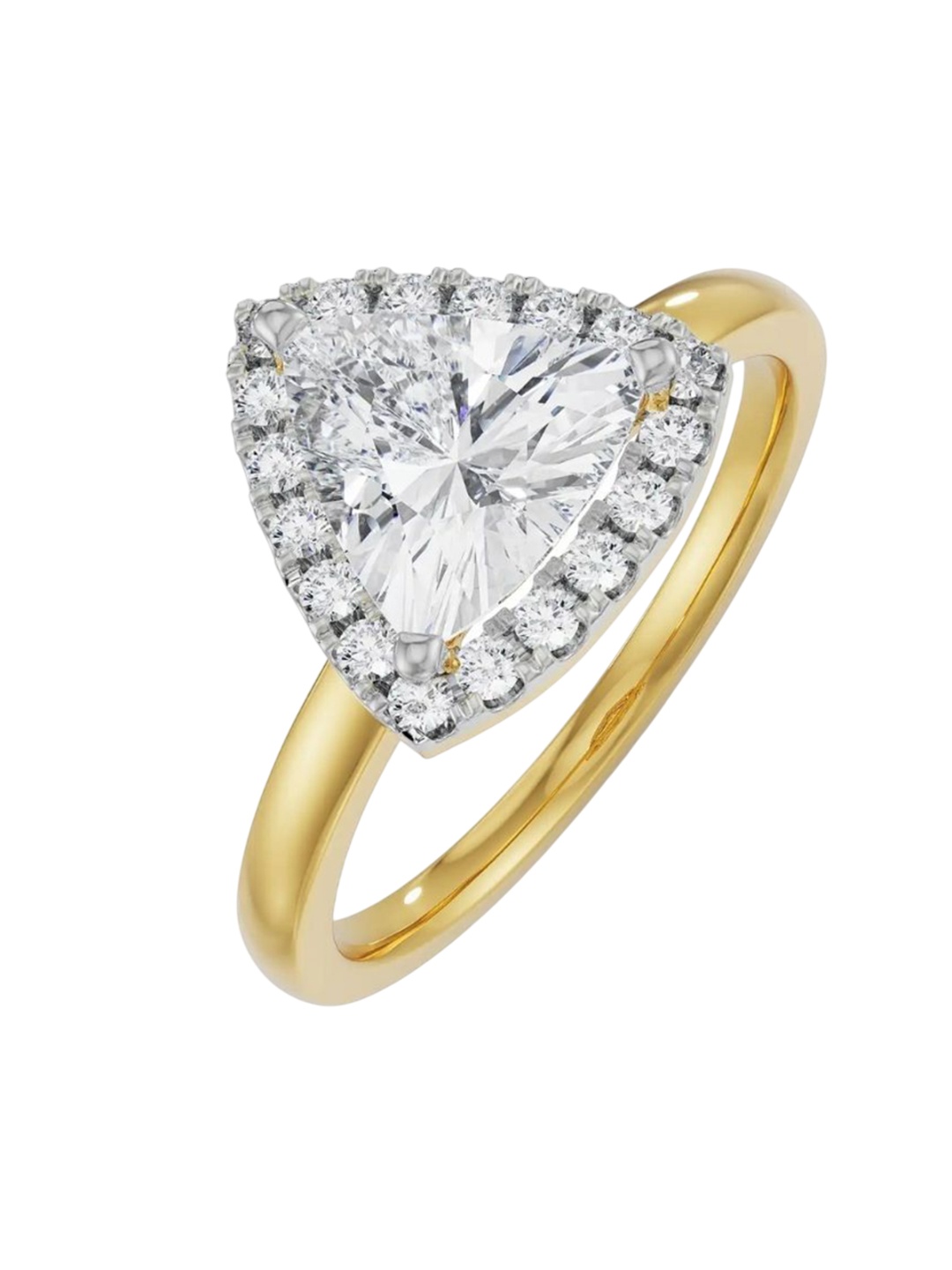 

Emori Women's Trio Halo Engagement Diamond Ring, Yellow