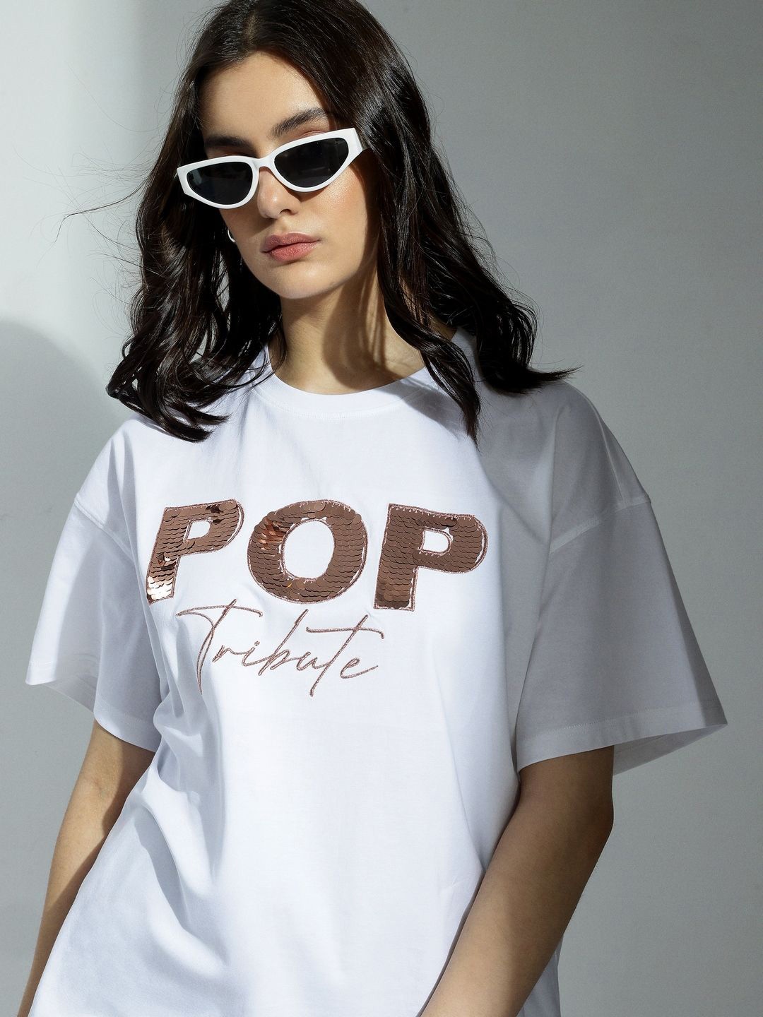 

H&M Printed Tee, White