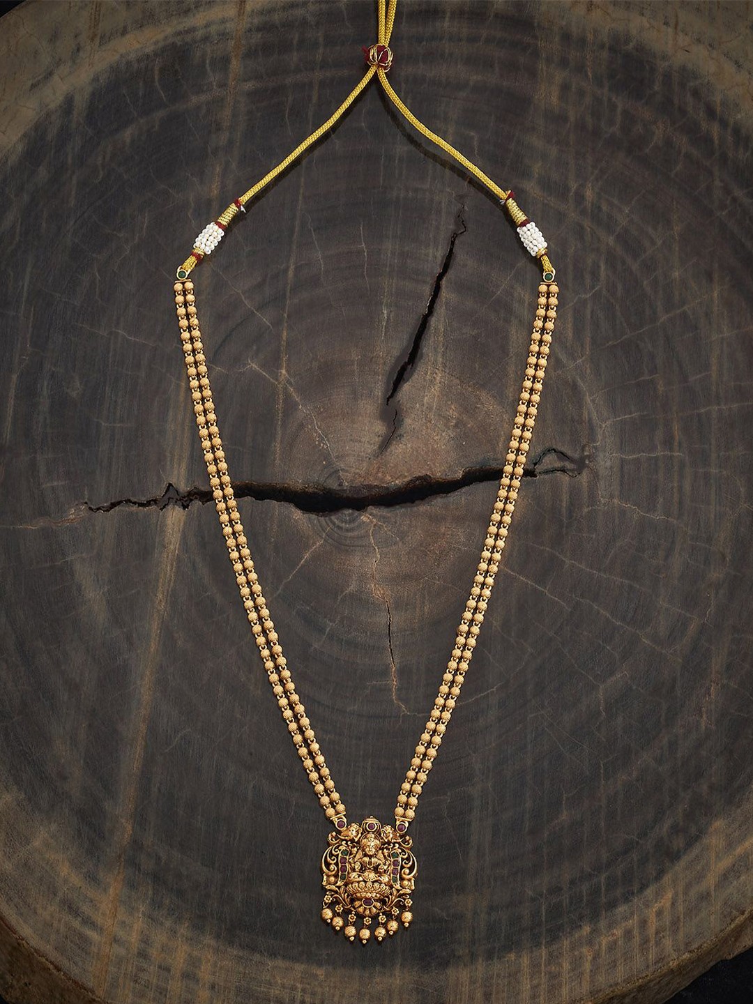 

Kushal's Fashion Jewellery Copper Gold-Plated Antique Necklace