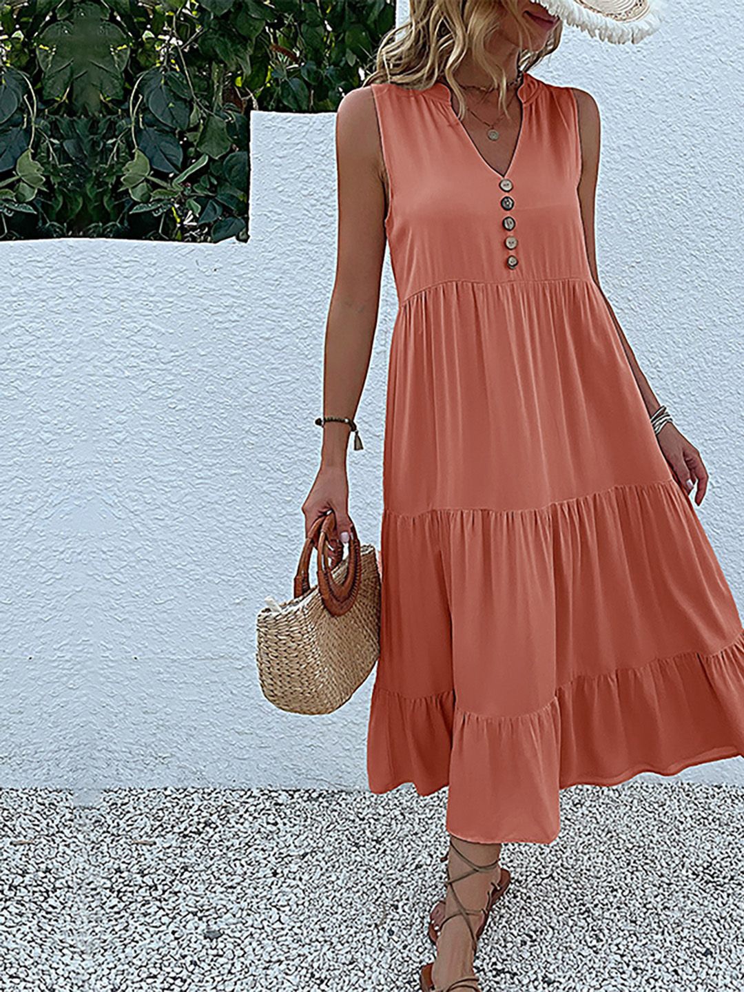

JC Mode A-Line Dress, Orange