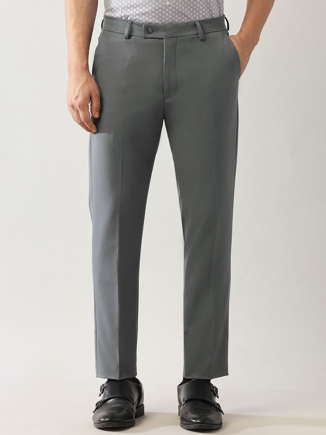 

Arrow Men Slim Fit Trousers, Grey