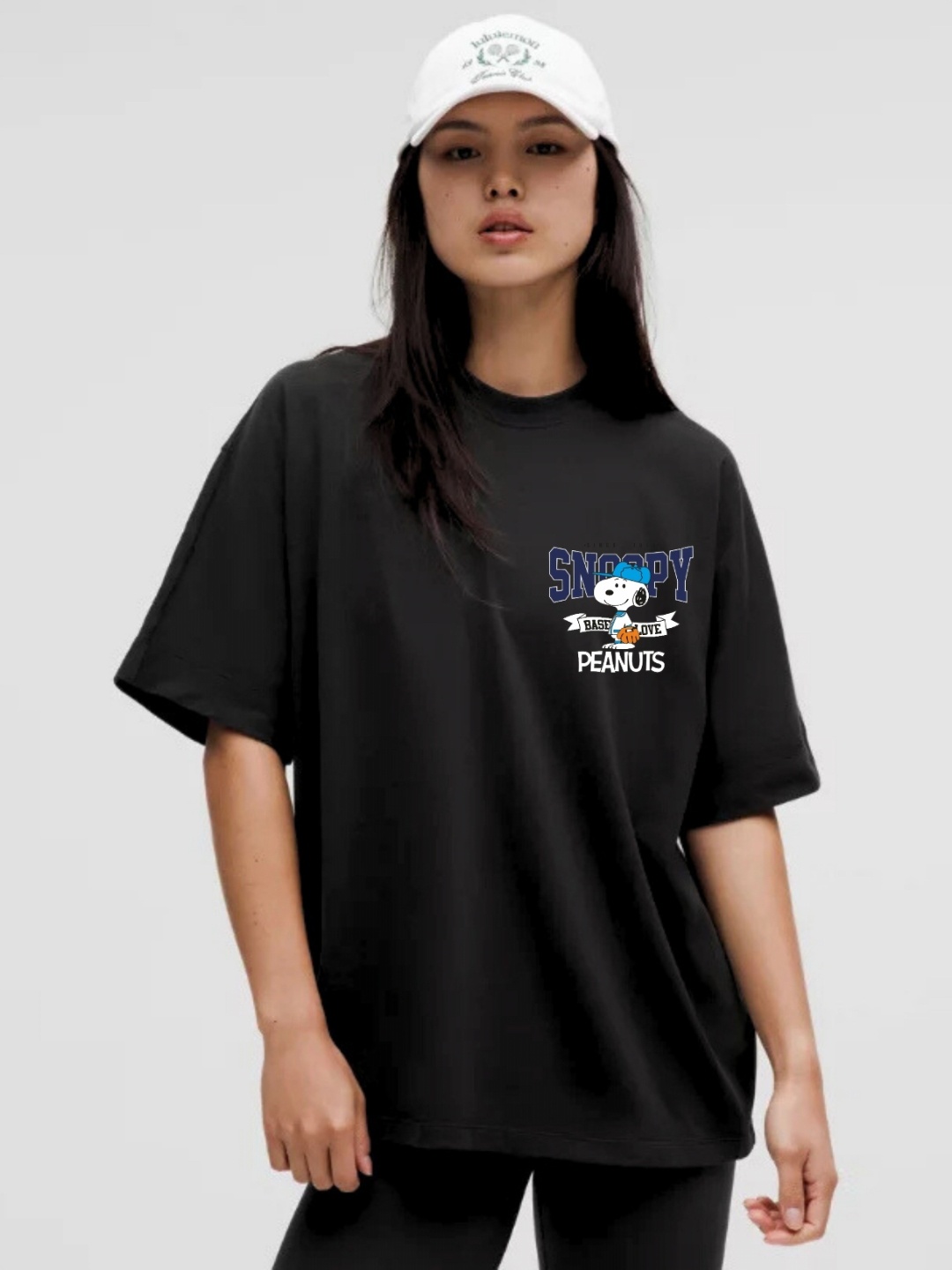 

RAYACLOSET Women Printed Applique T-shirt, Black