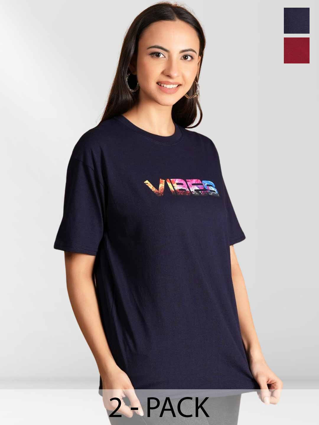 

Metronaut Women Typography 2 Printed T-shirt, Multi