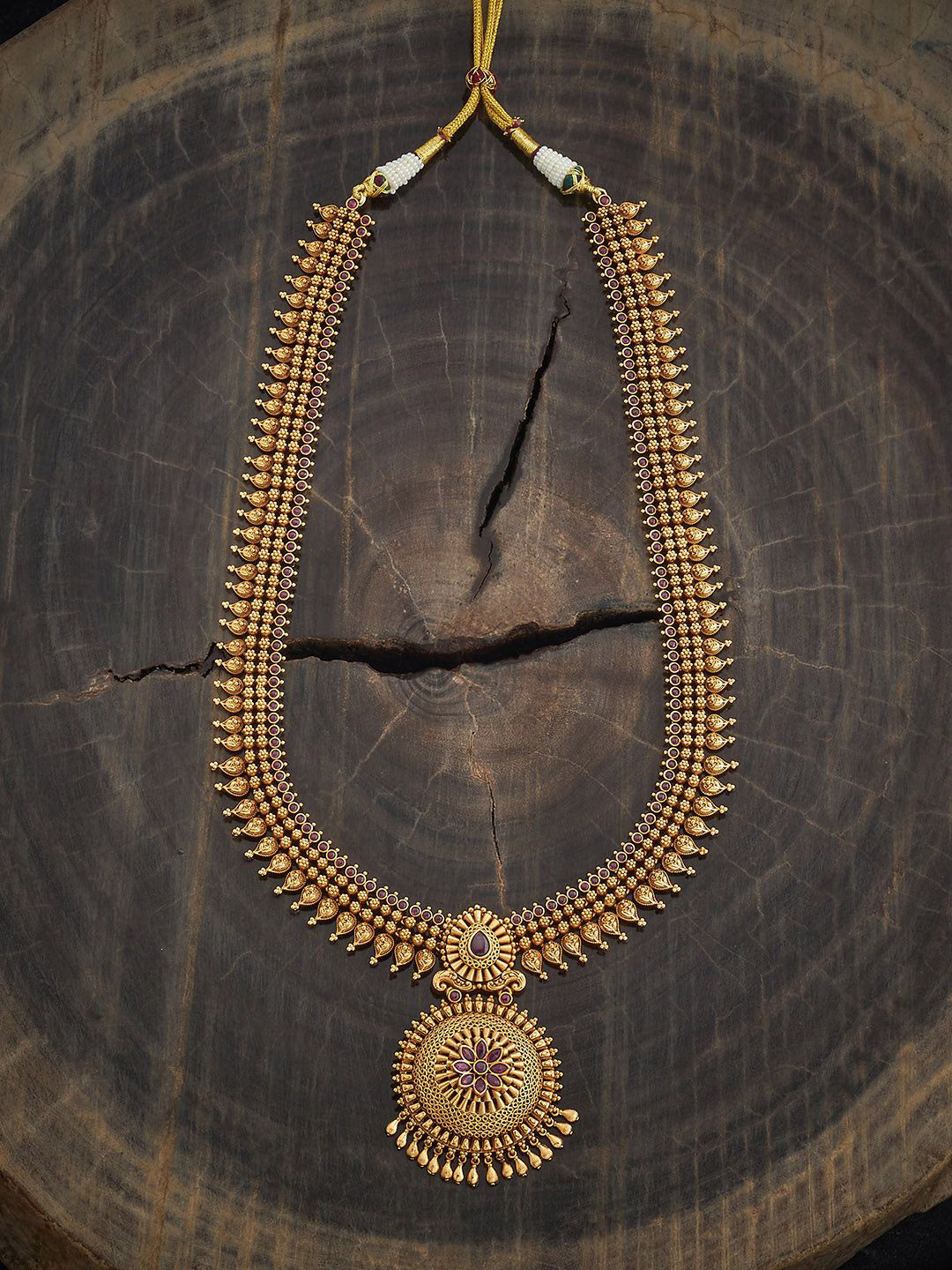 

Kushal's Fashion Jewellery Copper Gold-Plated Antique Necklace