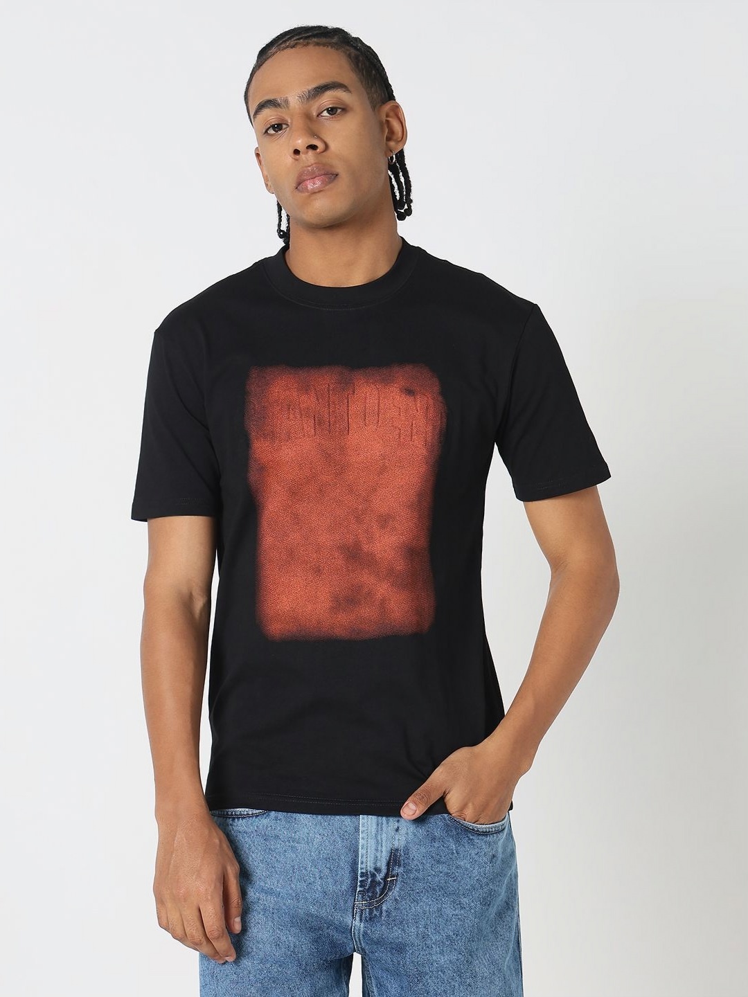 

SHOWOFF Men Printed T-shirt, Black