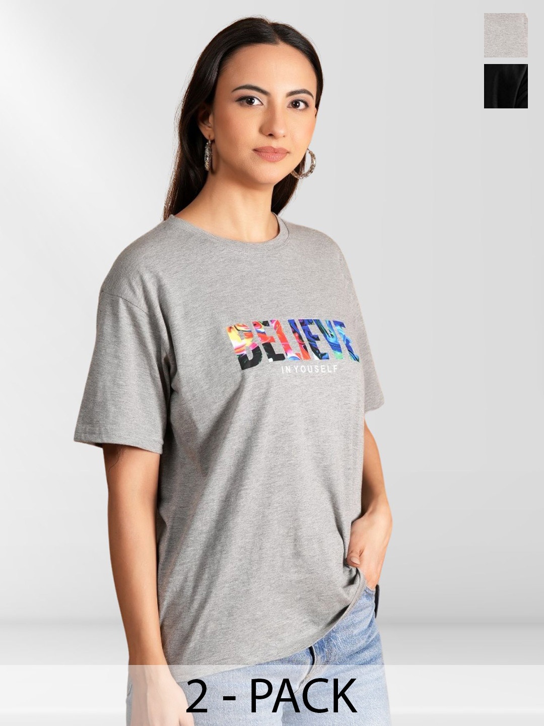 

Metronaut Women Typography 2 Printed Applique T-shirt, Multi