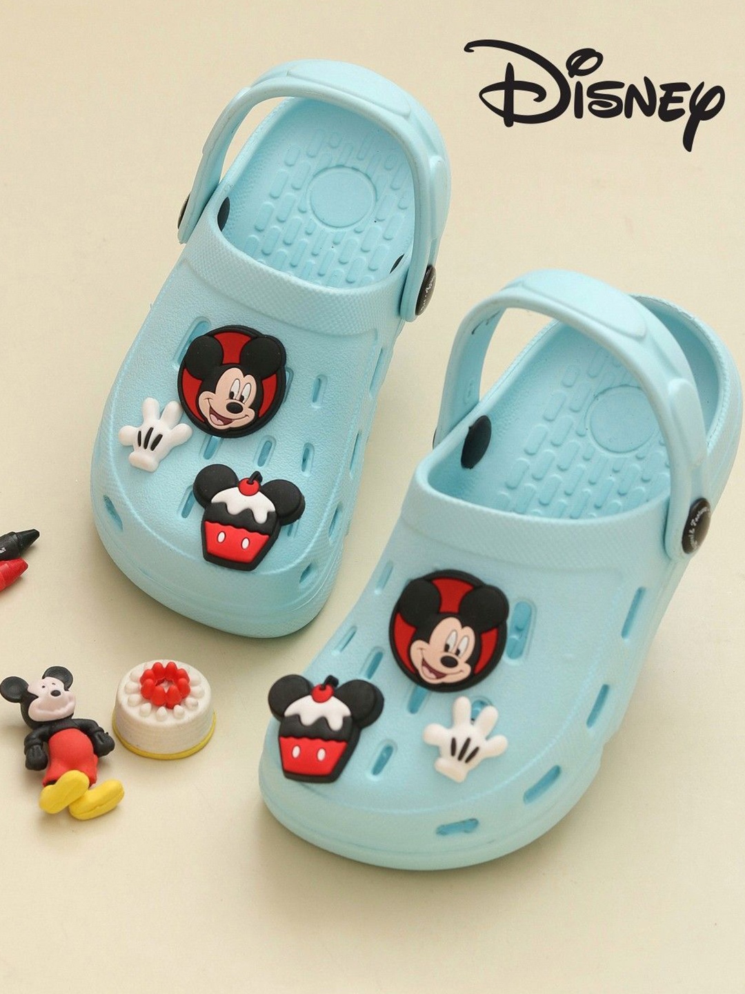 

Yellow Bee Boys Mickey Mouse Rubber Clogs Sandals, Blue