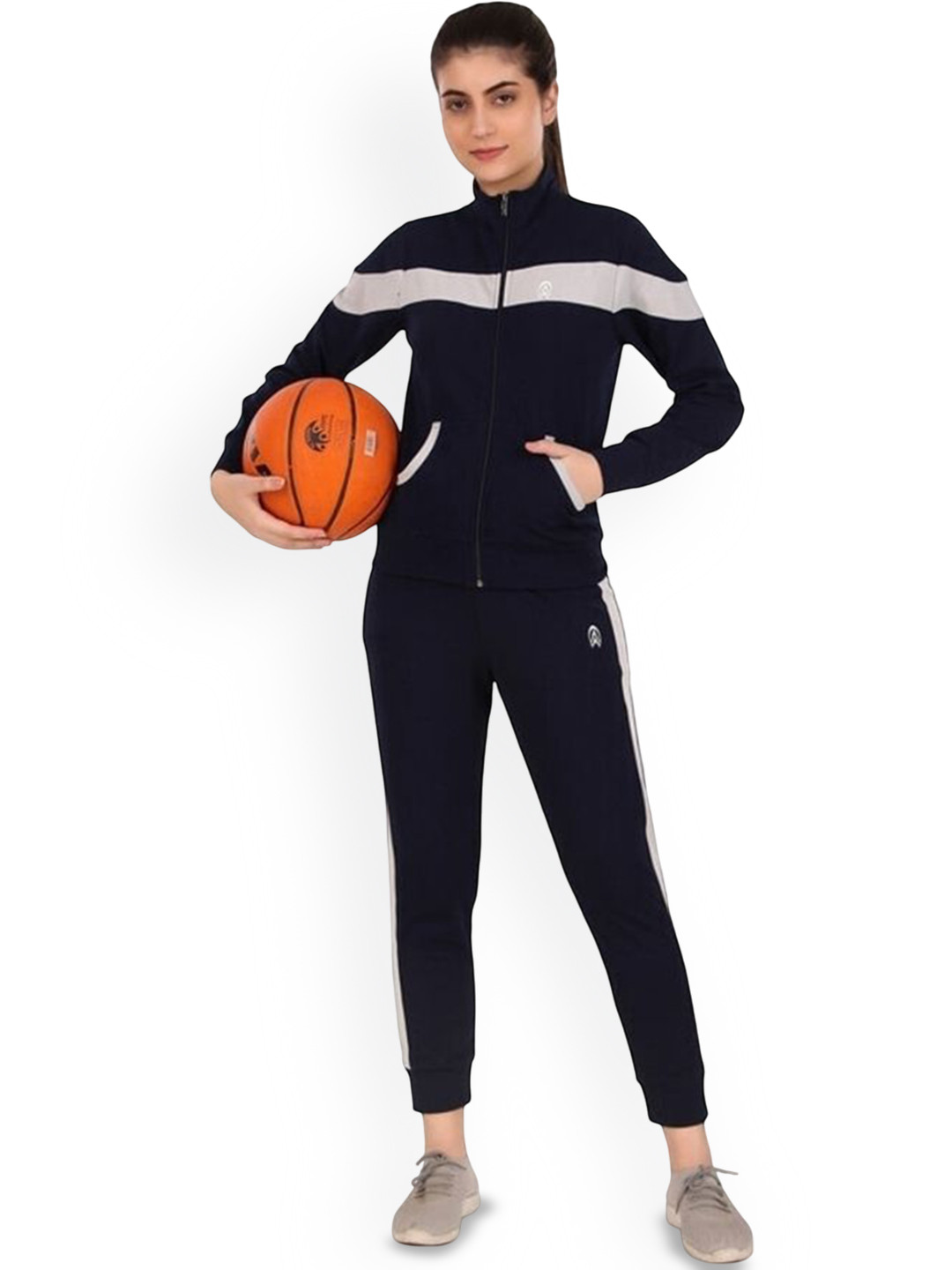 

Zicada Color block Mock Collar Tracksuit, Blue