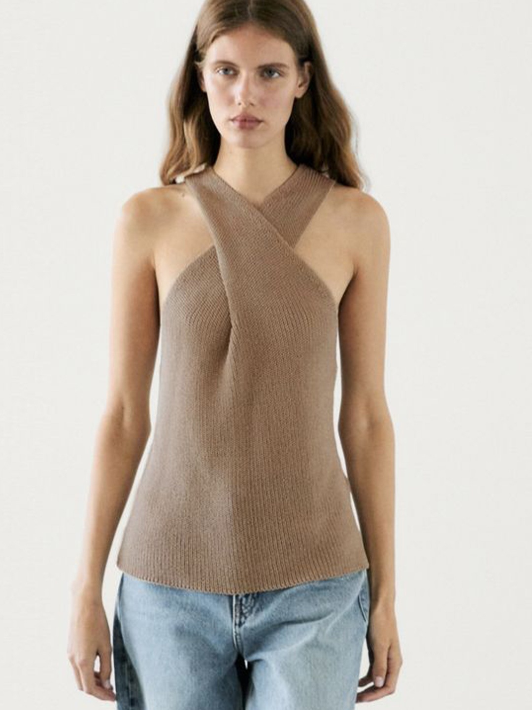 

LULU & SKY One Shoulder Top, Khaki