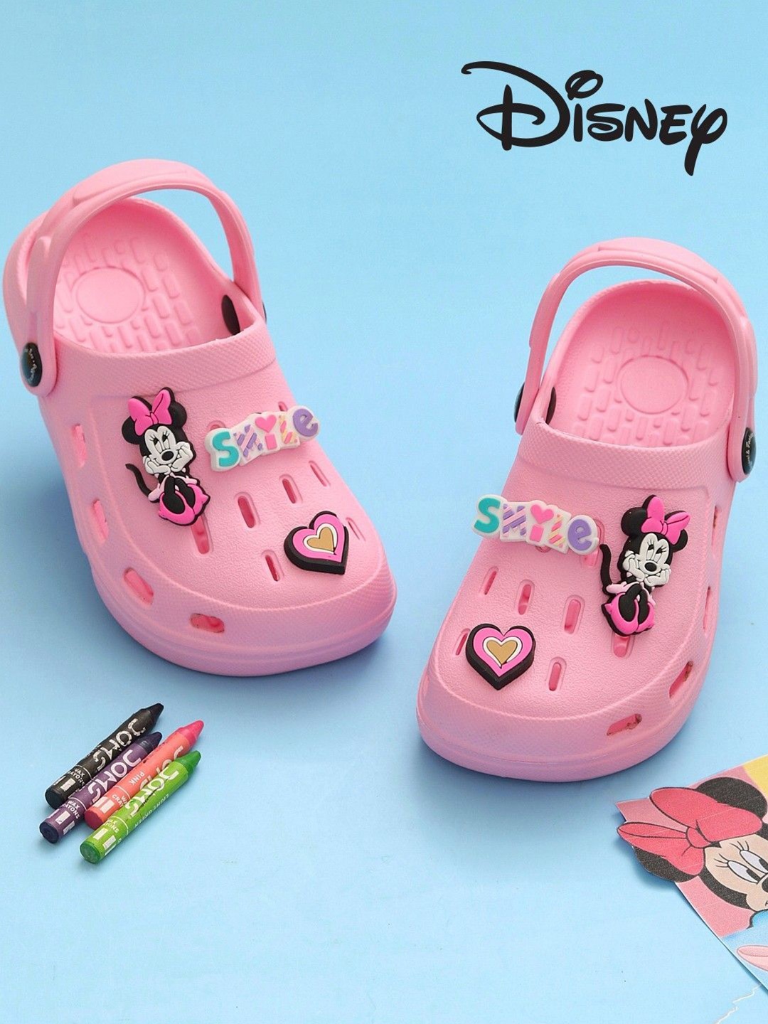 

Yellow Bee Girls Minnie Mouse Clogs, Pink