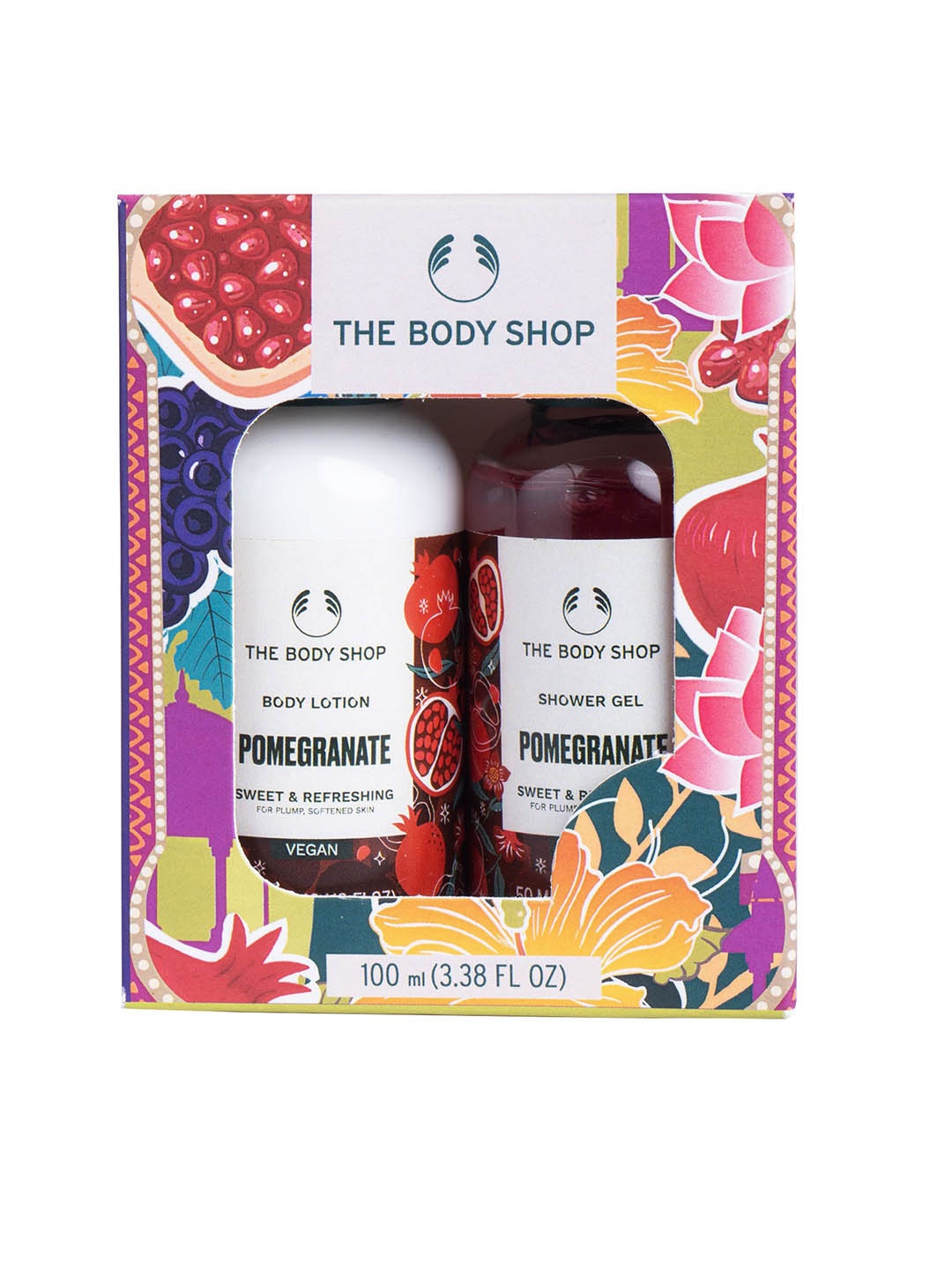 

THE BODY SHOP Set Of 2 Pomegranate Shower Gel & Body Lotion Gift Set - 50 ml Each, White