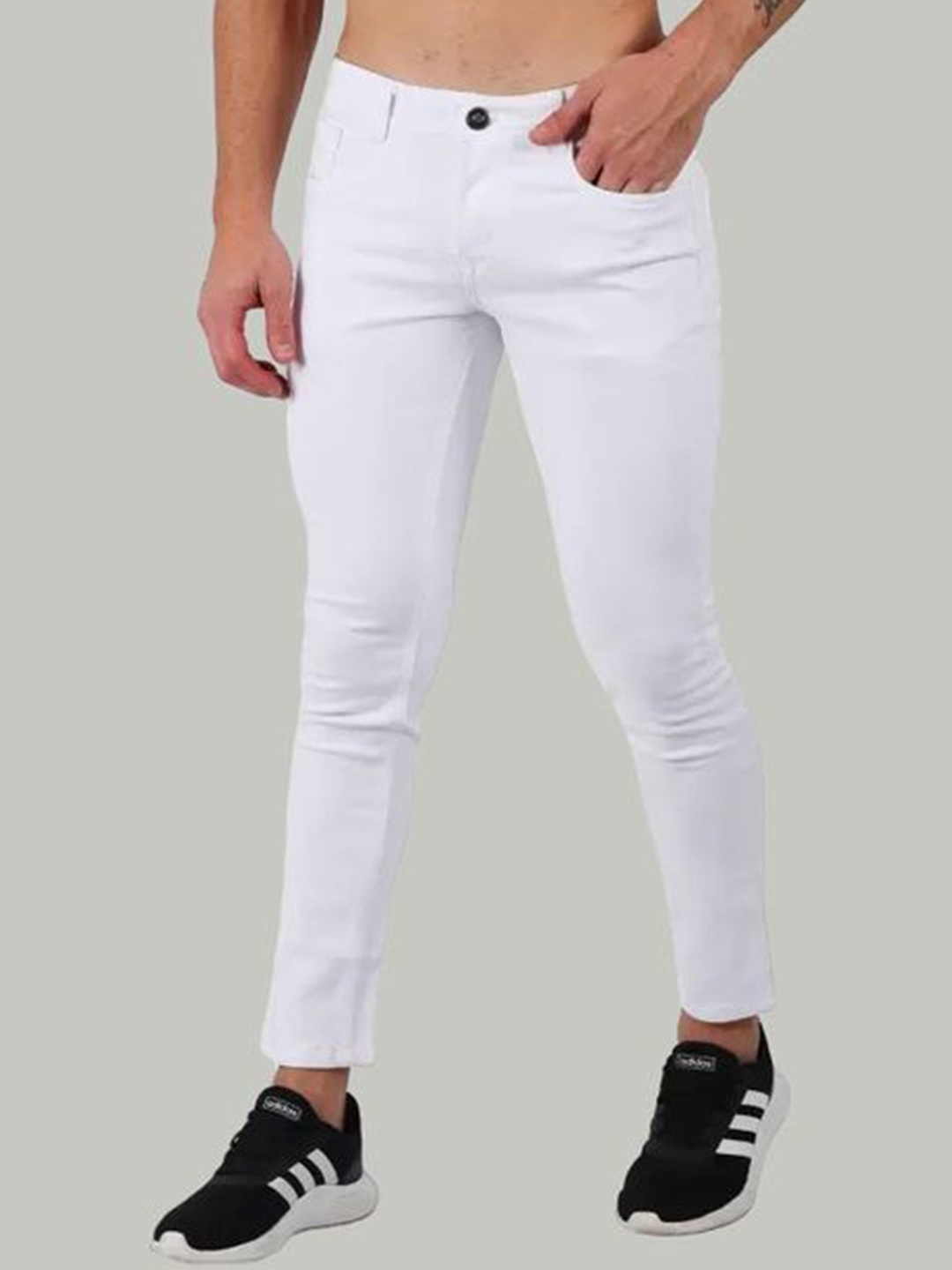 

LINARIA Men Classic Slim Fit Jeans, White