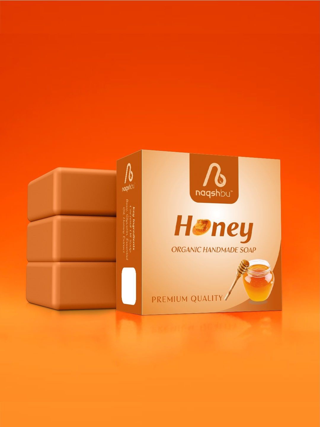 

Naqshbu Honey Premium Quality Organic Soap For Anti-Ageing- 100 g, Yellow