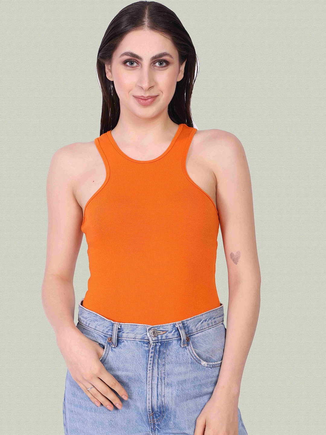

Mast & Harbour Cotton Tank Top, Orange