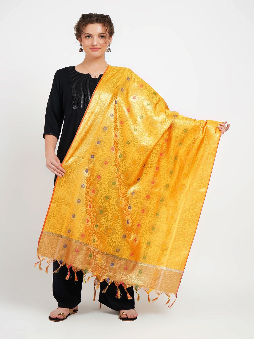 

Karthav Fashion Printed Dupatta, Yellow