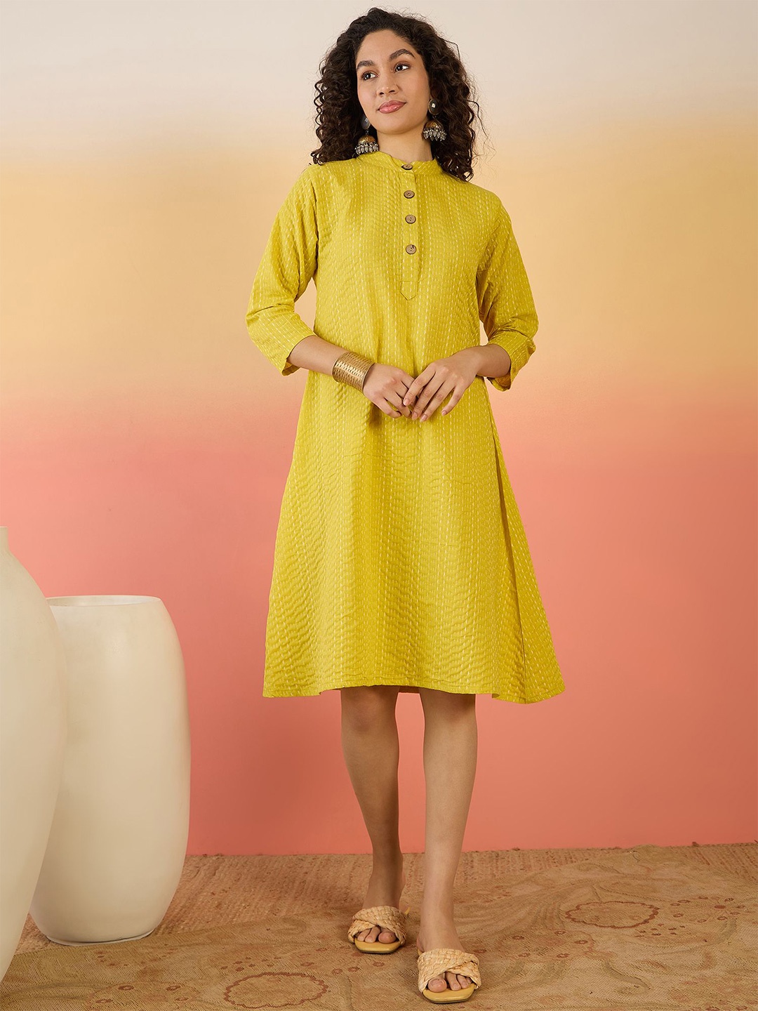 

InWeave A-Line Dress, Yellow