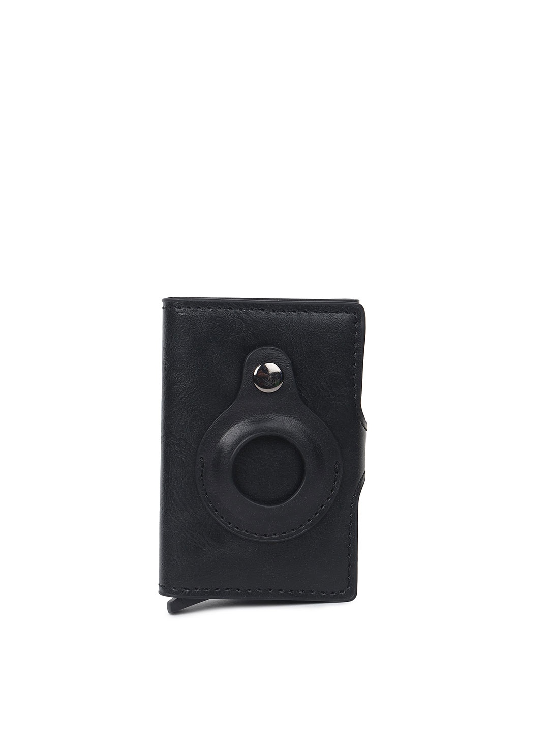 

JND Men Textured Leather Card Holder, Black