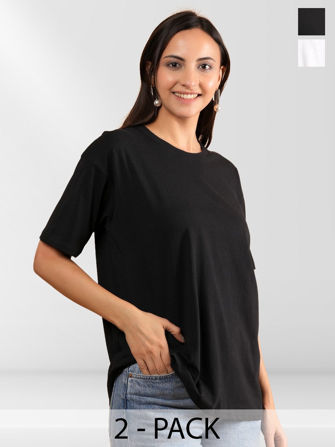 

Metronaut Women 2 Printed Pockets T-shirt, Multi